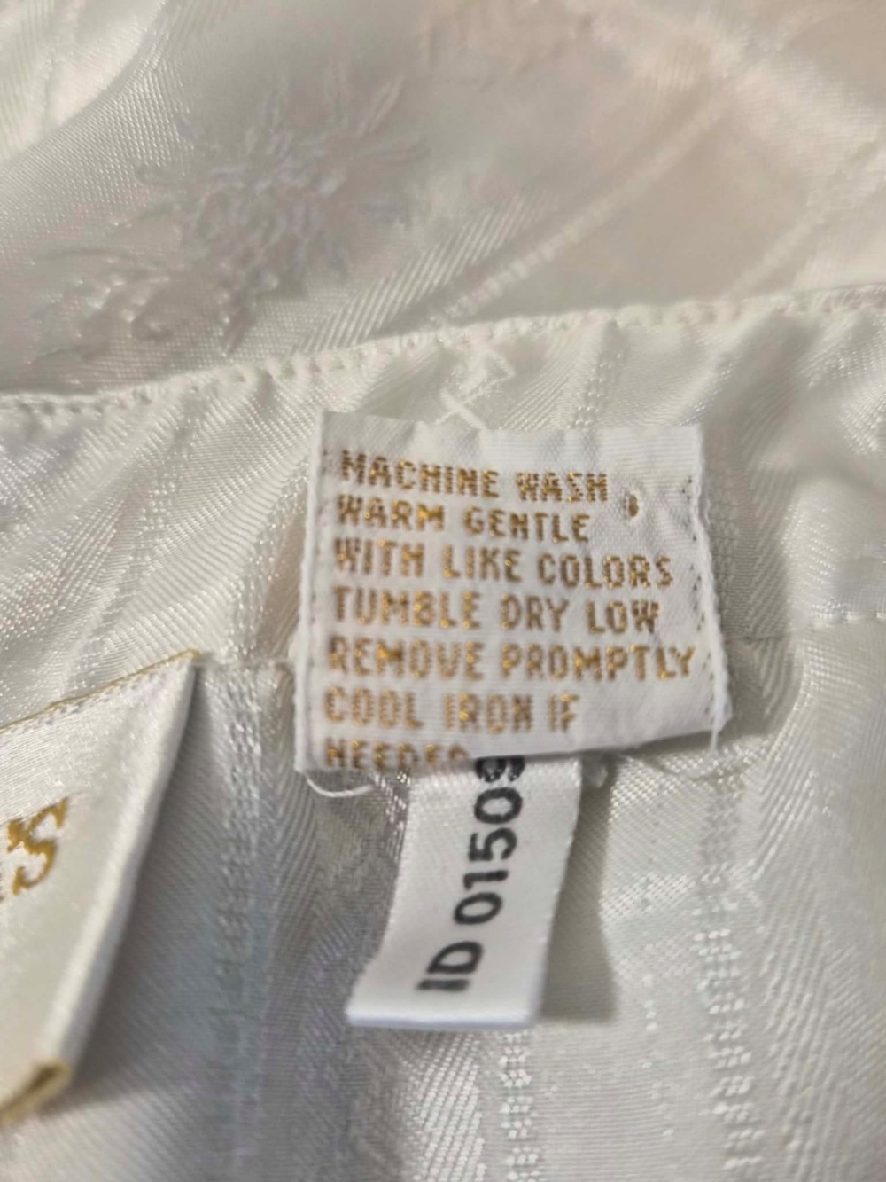 Victoria Secret Vintage 80s Gold Label Romantic Ivory Satin 2 Piece Pajama Set M - Picture 13 of 15
